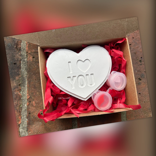 Mini Valentine Box. Heart Painting Kit. Valentine Gift Idea. Kids/Adult Activity 