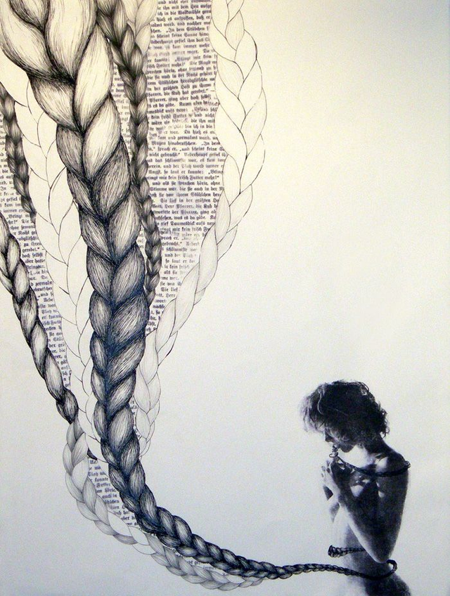 "Rapunzel, Rapunzel, let down your hair" Original Artwork