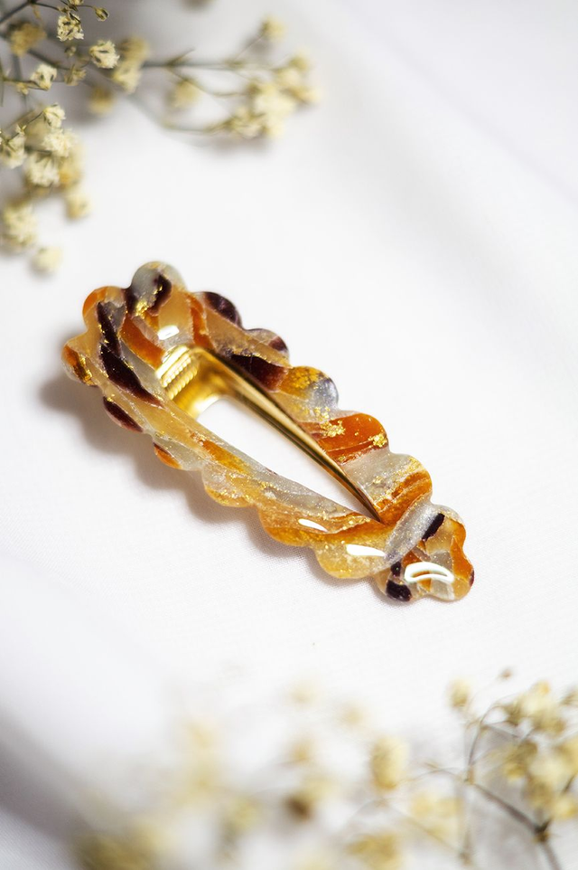 Coloris sahara - Barrette fleur