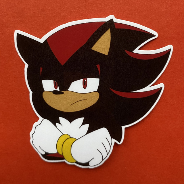 STH: grumpy shadow (laminated sticker)