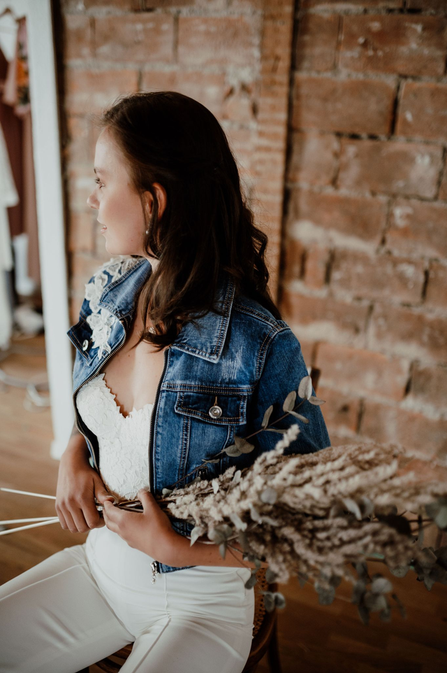 Brautjeansjacke Rozanne Gr 42