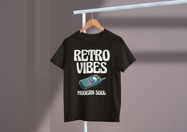 Retro Vibes Modern Soul Vintage Style Classic Energy. Retro-Vibes, moderner Soul, Vintage-Stil, klassische Energie