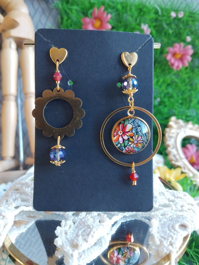 boucles d'oreilles fleurs