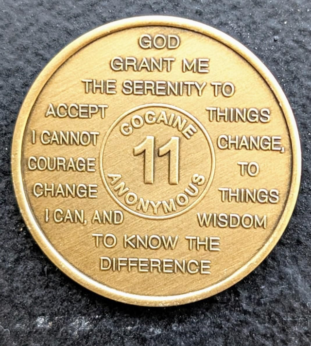11 jaar metal coin 