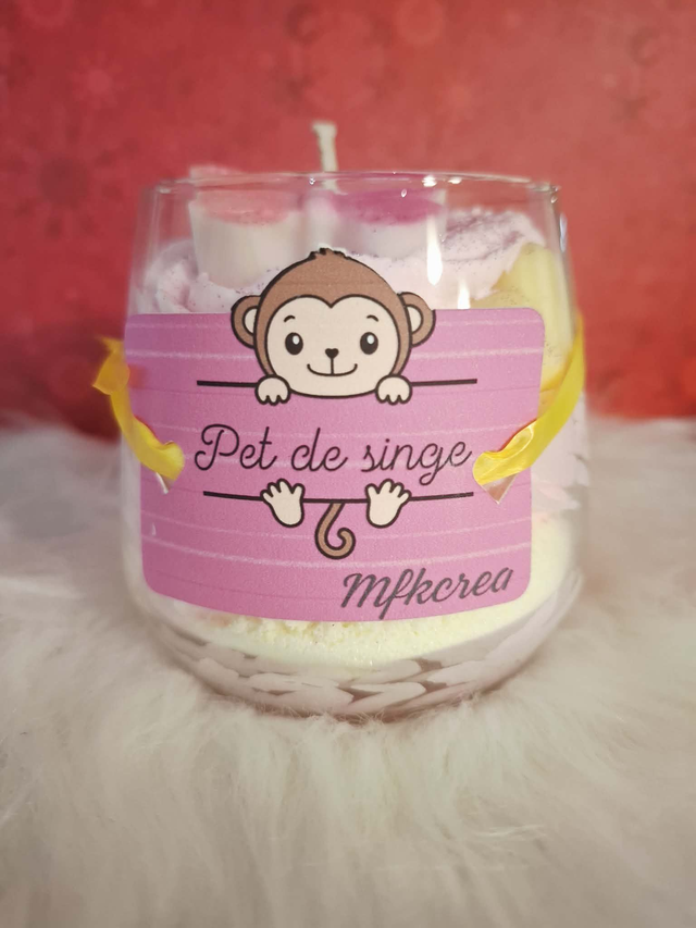 Bougie parfumée pet de singe ( note de banane )