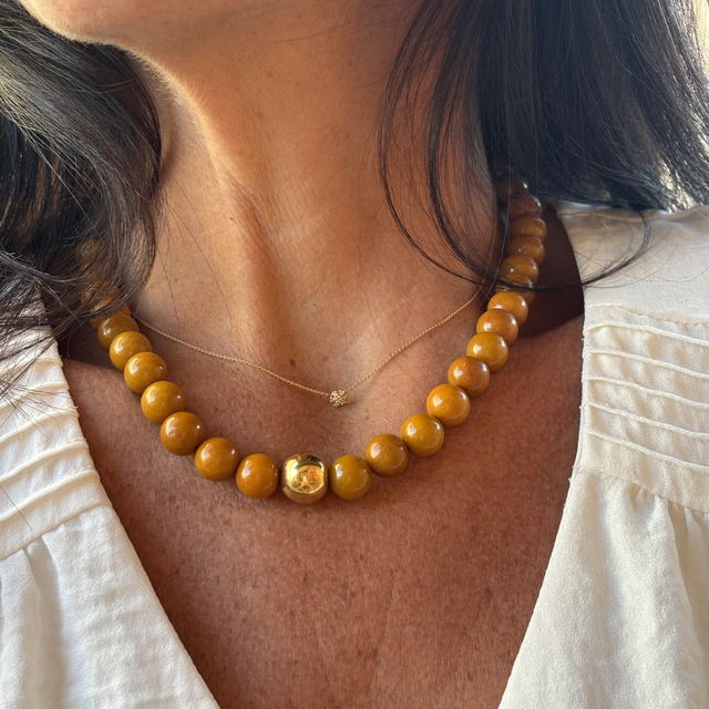 Collier Vertige Camel Doré