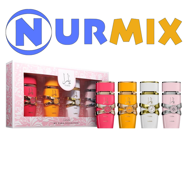 Lattafa Eau de Parfum Spray Yara 25 ml + Yara Candy 25 ml + Yara Tous 25 ml + Yara Moi 25 ml
