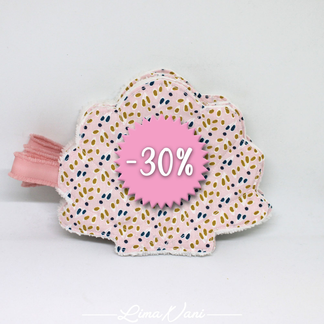 MAKA « Coquillage » – Lot de 5 lingettes lavables pour une routine beauté responsable