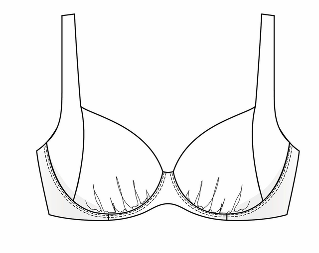 Create your own bra - Bügel-BH mit Ansatz, gemoldet oder gerafft, mit seitlicher Blende
