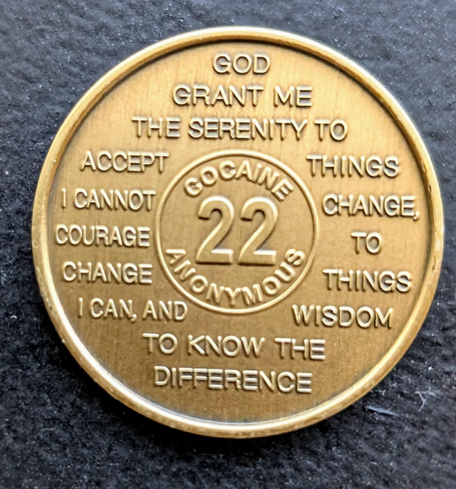 22 jaar metal coin 