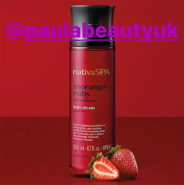 Nativa Spa Body Mist Morango Ruby 200ml O Boticario* Body Splash