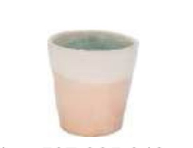 Tasse expresso turquoise Belize/ corail