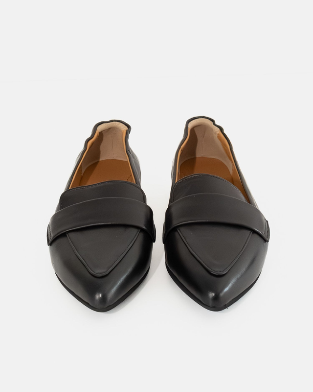 Mocassini in nappa a punta