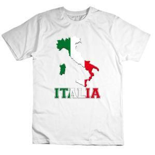 MAGLIETTA ITALIA T-SHIRT UOMO BIANCA 