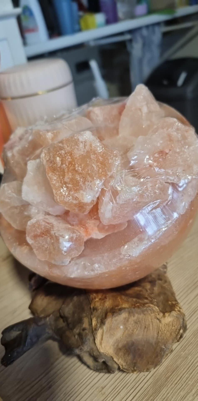 Bol Lampe de sel pierre brute