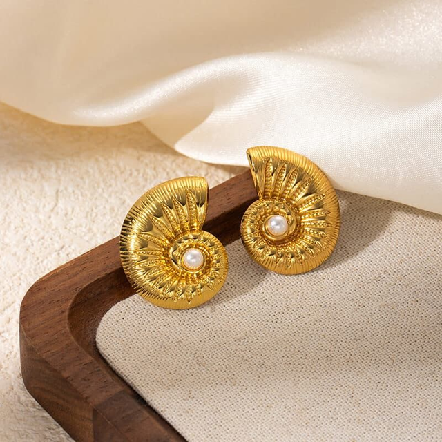 Gold Shell Earrings