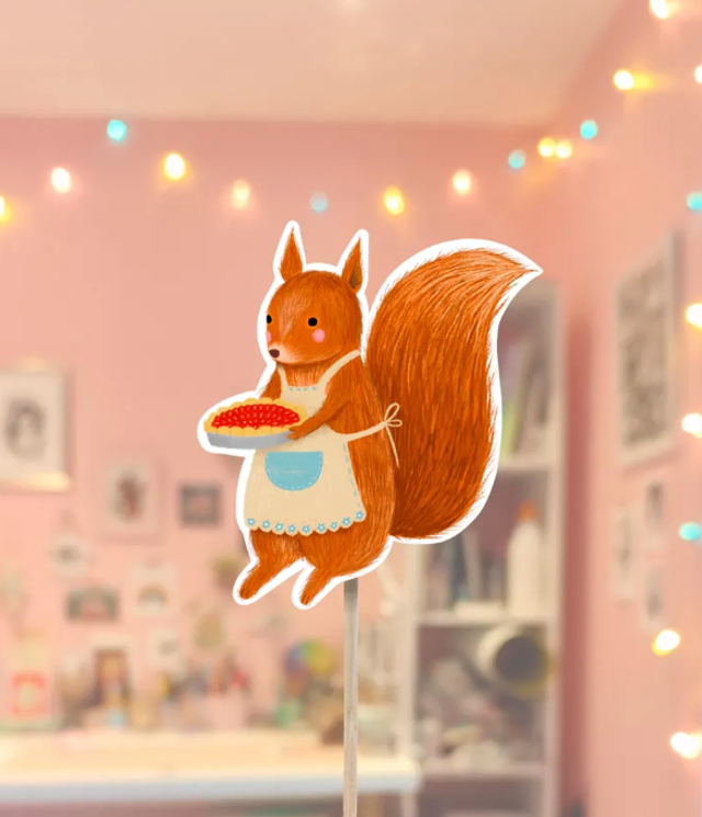 Sticker « Ecureuil en cuisine »
