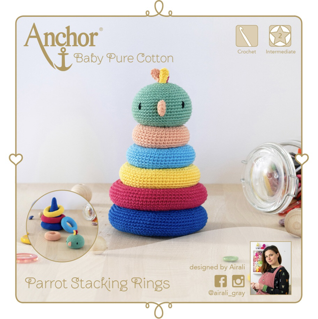 Crochet Kit: Stacking Toy: Parrot