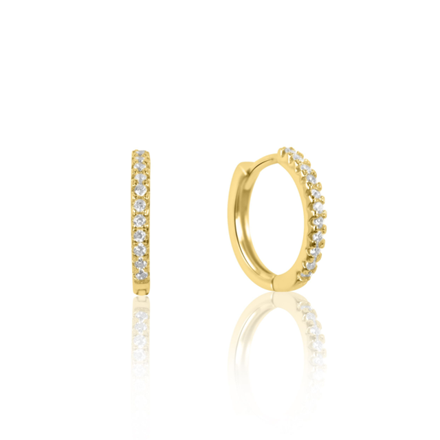 Crystal Huggie Hoop 8mm