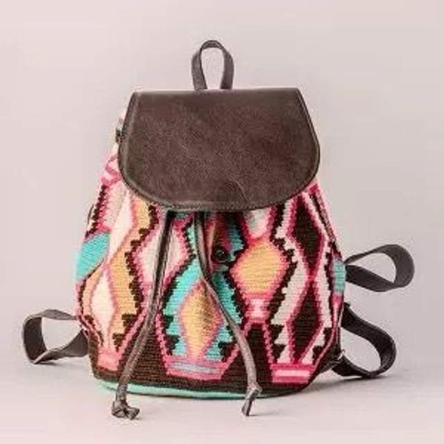 Zaino con inserti in pelle Guayaba