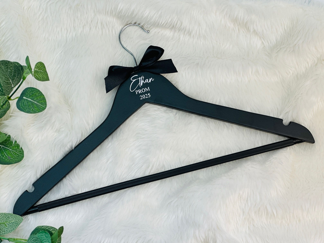 Personalised Black Prom Hanger