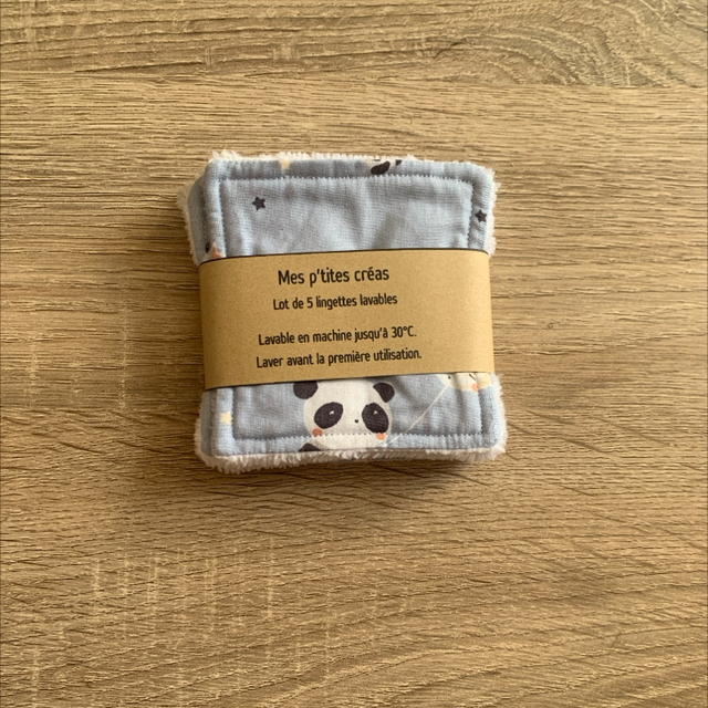 Lot de 5 lingettes lavables