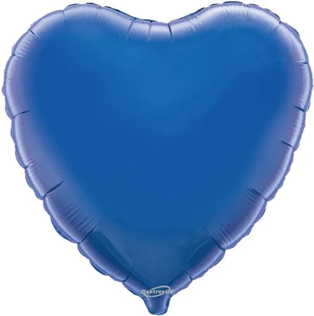 18" BLUE HEART PACKAGED FOIL