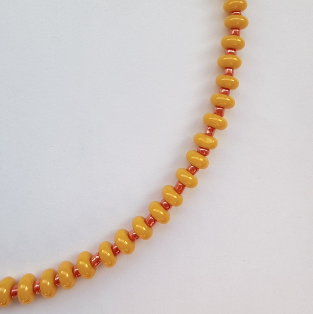NOLA - Orange and Yellow Beaded Choker Necklace