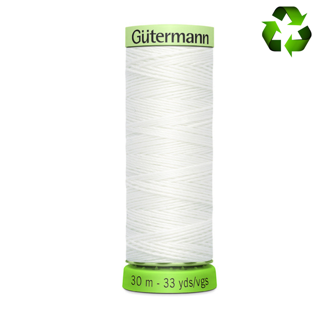 Fil RPET Super Résistant Gütermann - 800 (blanc)