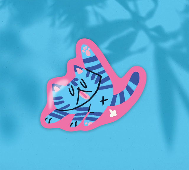 Sticker "Toilette de chat" 🐱🫧