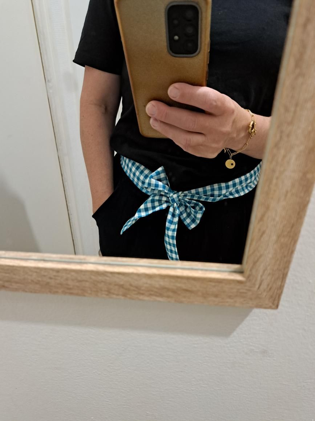 Ceinture en tissus " Vichy " 1M50 