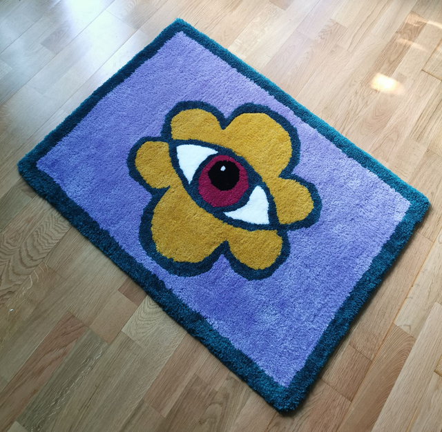 Tapis Oeil Fleuri 