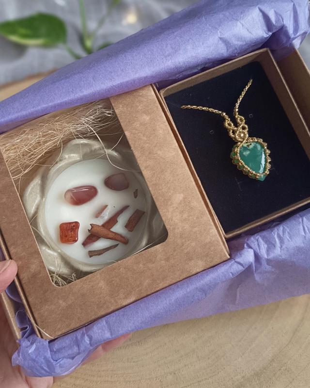 Conjunto Esperança Viva (Vela + Chrysoprase)
