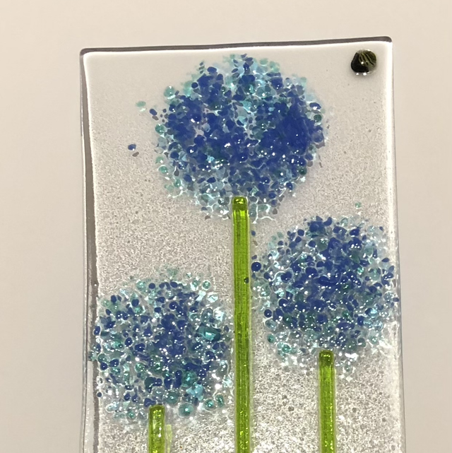 Allium panel with oak stand 