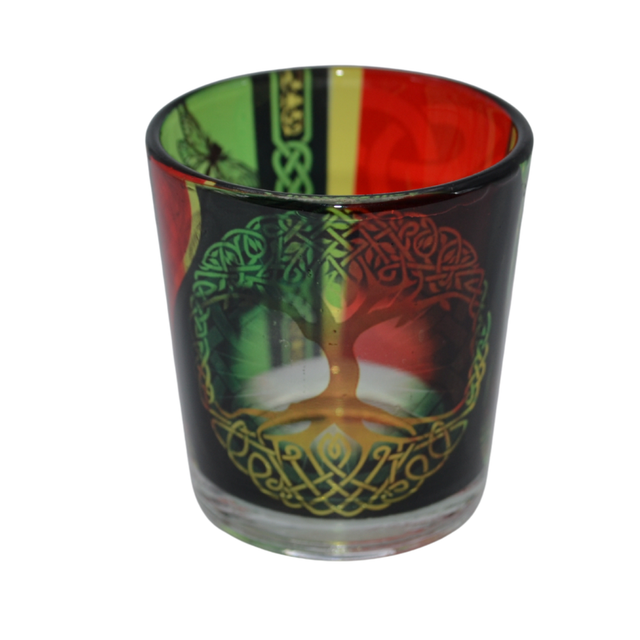 Bougeoir en verre - Arbre de Vie