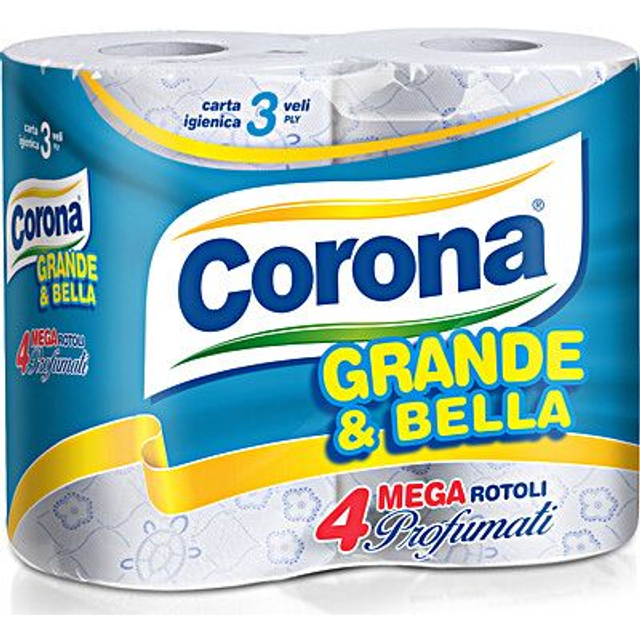 CORONA CARTA IGIENICA GRANDE &amp; BELLA/4PZ