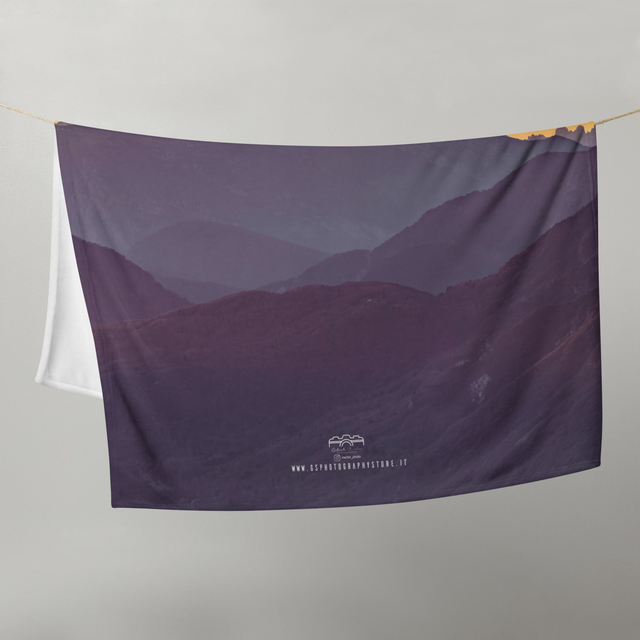 Coperta invernale sunset mountain