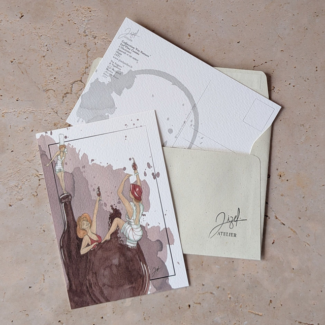 Carte postale - Vin Nature - Vins Contés, Illustration 2025