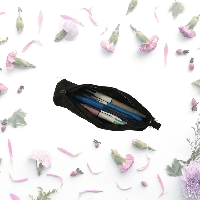 Trousse scolaire en jean recyclé - Étui à crayons éco-responsable