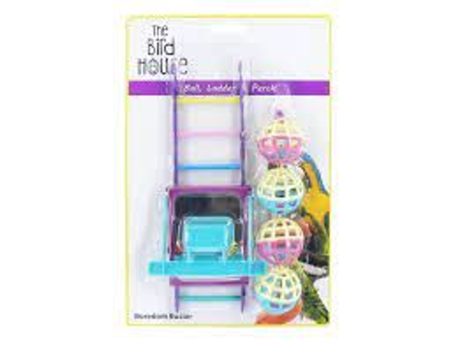 Triple Pack Bird Toy Ball Ladder &amp; Perch