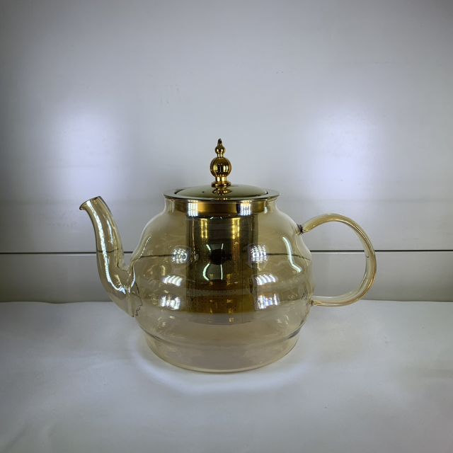 Théière en verre- dorée 1000ml
