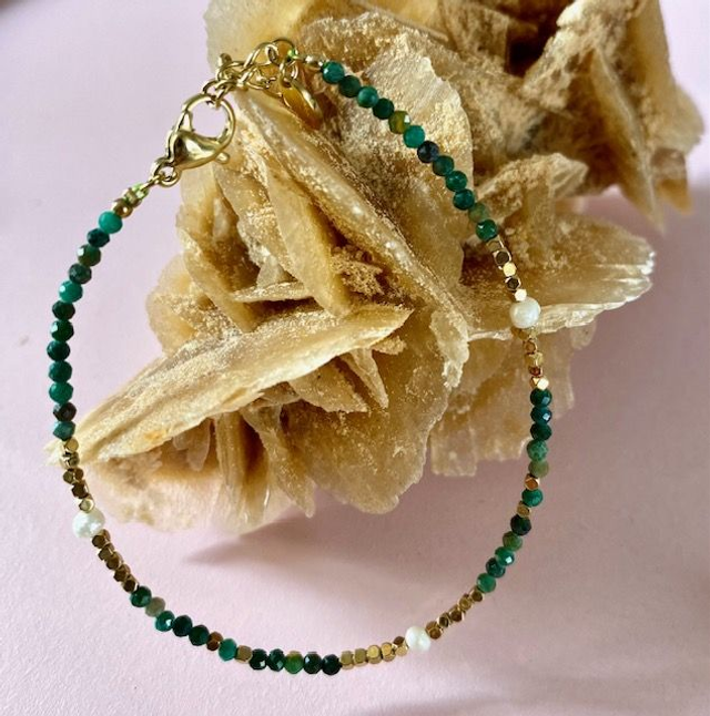 Bracelet Bohême Jaspe Vert 
