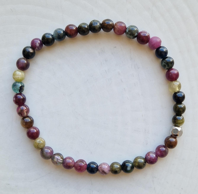 Bracelet TOURMALINE MELON 4mm