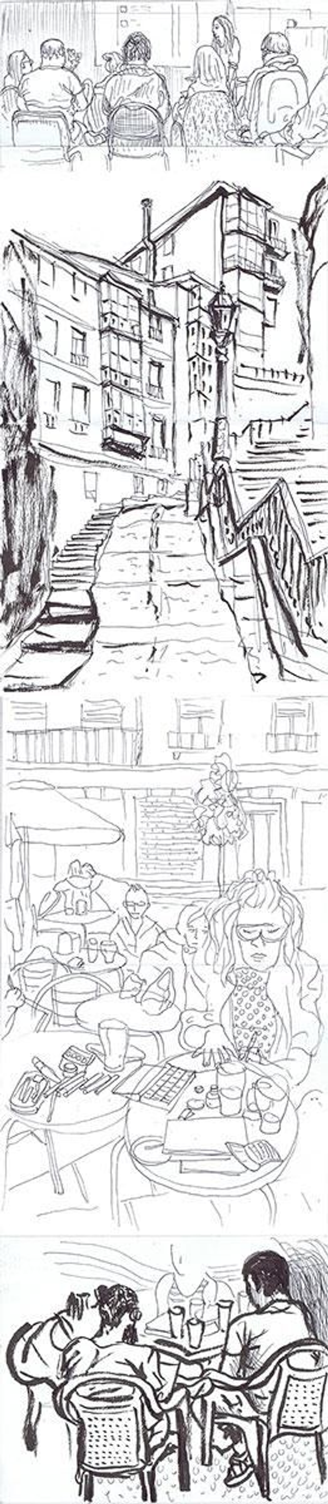 Dibujo calzadas Mallona y Unamuno (Bilbao)