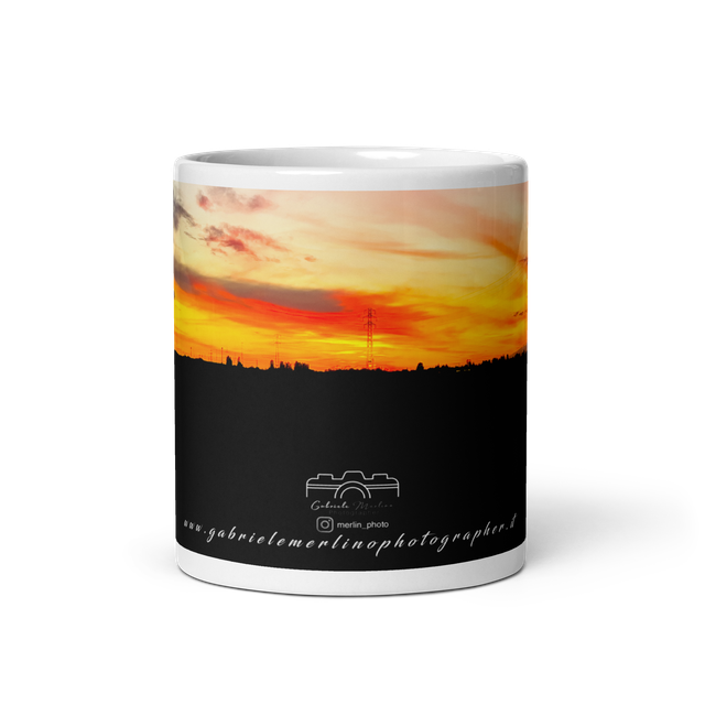  Tazza bianca lucida sunset 