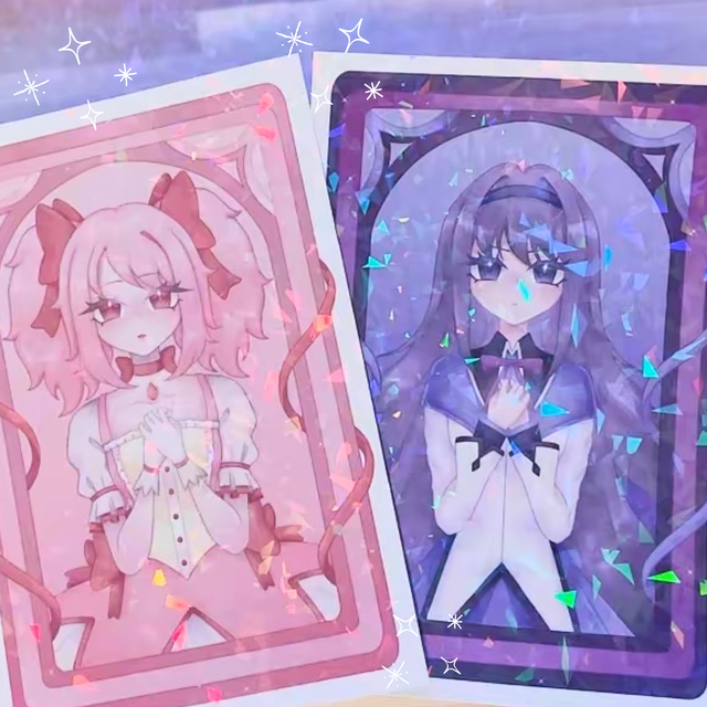 Madoka Magica A5 Sparkly Prints
