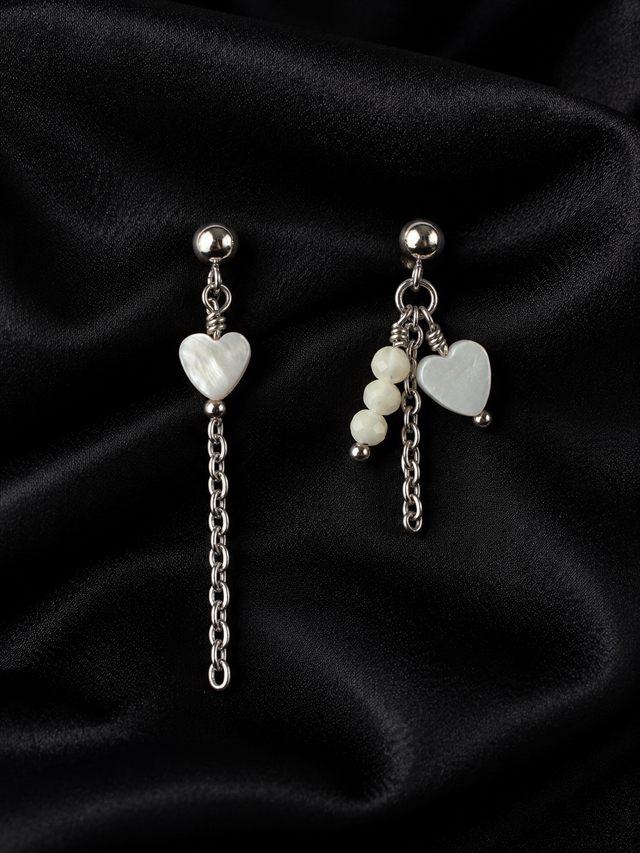 Boucles d'oreilles Asymétriques Argenté 