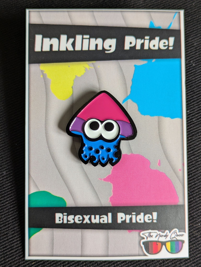 Splatoon Bisexual Pride Inkling Soft Enamel Pin Badge
