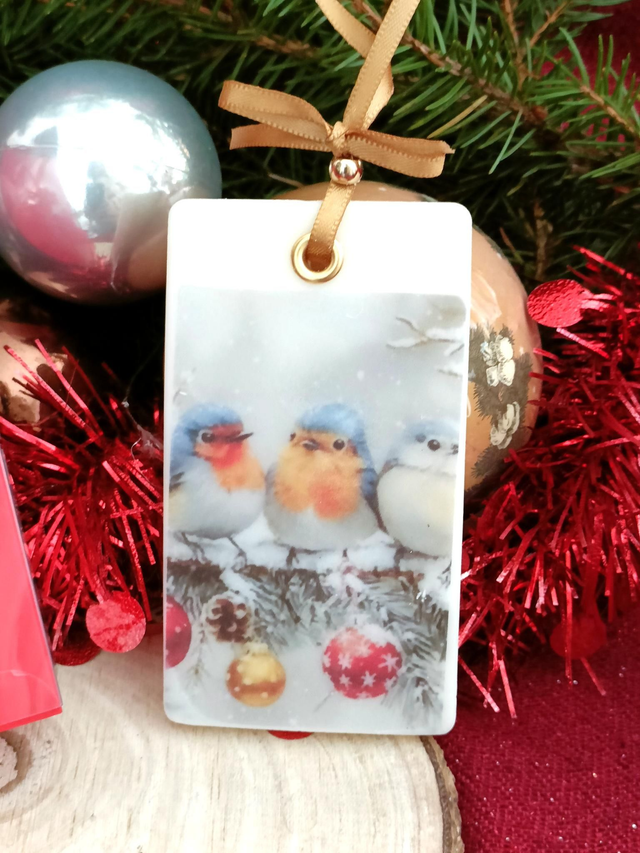 Suspension parfumée de Noël &quot;petits oiseaux&quot;