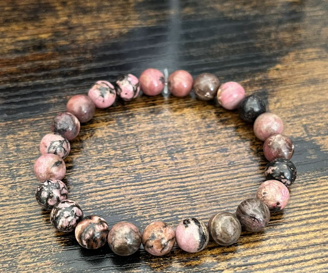 Bracelet de Rhodonite de Madagascar 